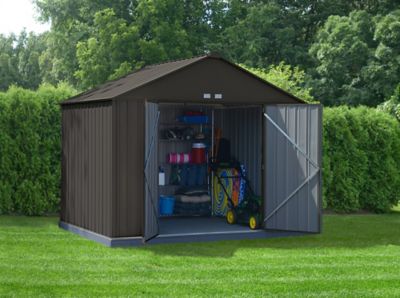 Image showing  EZEE Steel Gable Shed, Charcoal, 10 ft. x 8 ft.