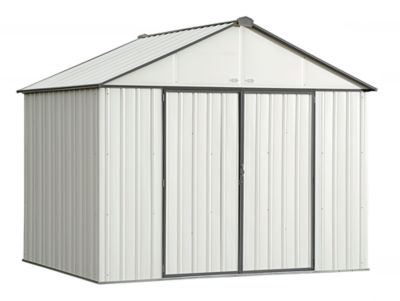 Image showing  10 ft. x 8 ft. EZEE Steel Shed, Cream Charcoal