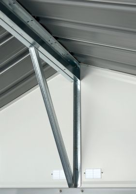 Image showing 6 th Arrow 10 ft. x 8 ft. EZEE Steel Shed, Cream Charcoal