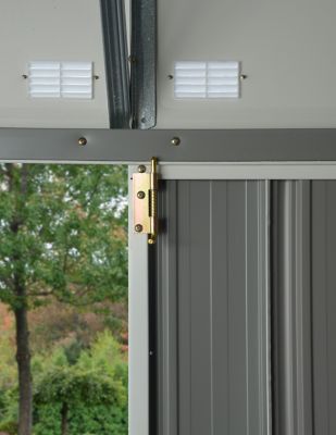 Image showing 7 th Arrow 10 ft. x 8 ft. EZEE Steel Shed, Cream Charcoal