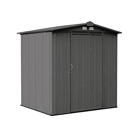 Arrow EZEE Steel Low Gable Shed, Charcoal, 6 ft. x 5 ft.