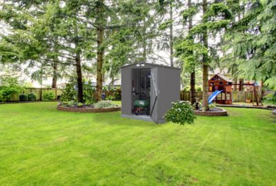 Image showing  6 ft. x 5 ft. EZEE Steel Low Gable Shed, Charcoal