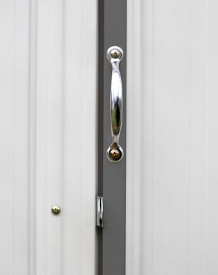 Image showing  6 ft. x 5 ft. EZEE Steel Shed, Cream Charcoal