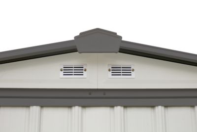 Image showing 5 th Arrow 6 ft. x 5 ft. EZEE Steel Shed, Cream Charcoal