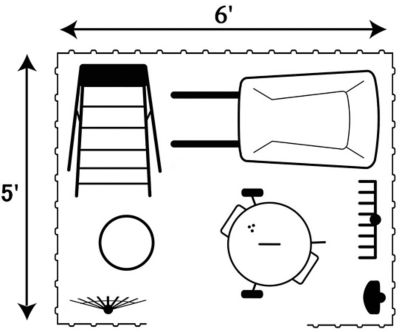 Image showing 6 th Arrow 6 ft. x 5 ft. EZEE Steel Shed, Cream Charcoal