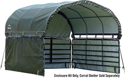 ShelterLogic Enclosure Kit for Corral Shelter, 12 ft. x 12 ft., Green, Corral Shelter and Panels NOT Included