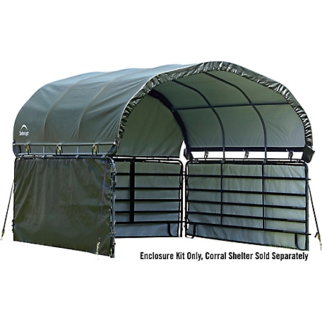 ShelterLogic Enclosure Kit for Corral Shelter, 12 ft. x 12 ft., Green, Corral Shelter and Panels NOT Included