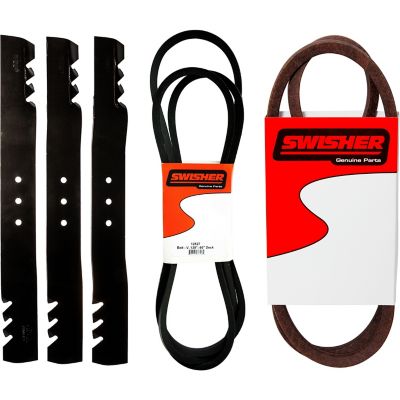 Swisher Finish Cut Lawn Mower Blade and Belt Service Kit, 66 in.