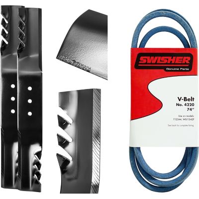 Swisher G6 Finish Cut Lawn Mower Blade and Belt Service Kit, 44 in.