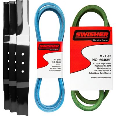 Swisher G6 Finish Cut Lawn Mower Blade and Belt Service Kit, 60 in.