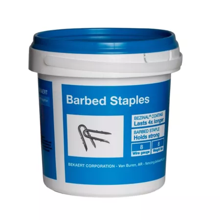 Bekaert 1-3/4 in Double Barb Fence Staples 8 lb. Fencing Hardware