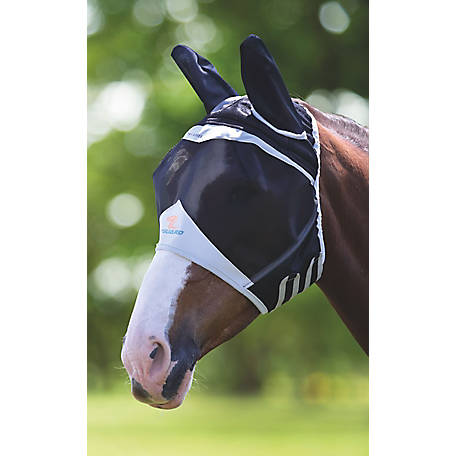Shires Fine Mesh Full Face Fly Mask with Nose cover&Ears 6654 Small Pony WHITE 
