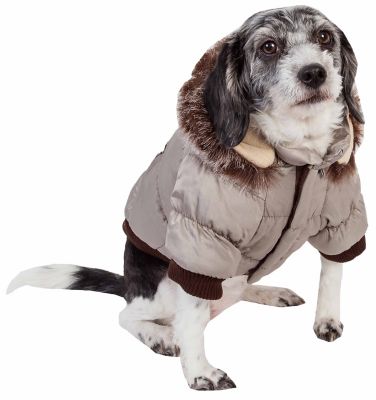 Pet Life Classic Metallic Fashion Insulated Dog Coat with Removable Hood