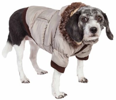 Image showing 2 th Pet Life Classic Metallic Fashion Insulated Dog Coat with Removable Hood