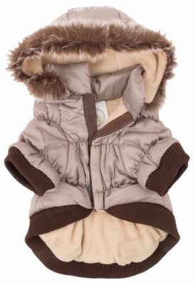 Image showing 5 th Pet Life Classic Metallic Fashion Insulated Dog Coat with Removable Hood