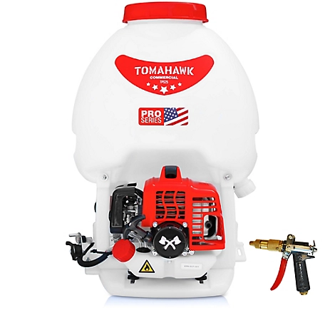 Tomahawk 5 Gallon Power Backpack Sprayer 450 PSI Pump for Pest Control and Disinfectants with Foundation Gun
