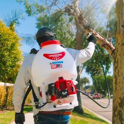 Image showing  5 gal. Gas-Powered Backpack Sprayer for Pest Control and Disinfectants with Foundation Gun, 450 PSI Pump