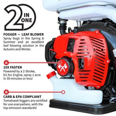 Image showing  3.7 gal. Gas-Powered Turbo Backpack Mosquito Fogger Leaf Blower for Pest Control, 3 HP