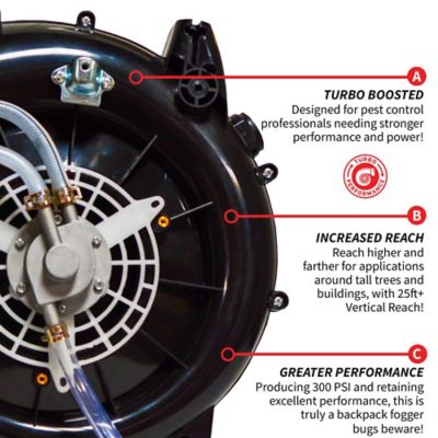 Image showing 5 th Tomahawk 3.7 gal. Gas-Powered Turbo Backpack Mosquito Fogger Leaf Blower for Pest Control, 3 hp