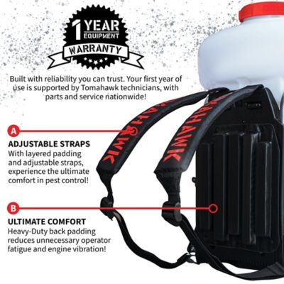 Image showing 6 th Tomahawk 3.7 gal. Gas-Powered Turbo Backpack Mosquito Fogger Leaf Blower for Pest Control, 3 hp