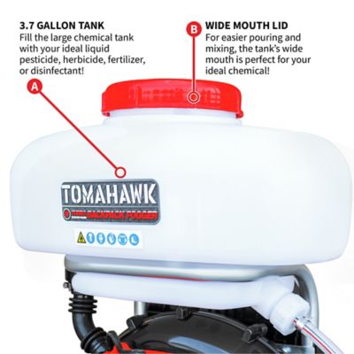 Image showing 7 th Tomahawk 3.7 gal. Gas-Powered Turbo Backpack Mosquito Fogger Leaf Blower for Pest Control, 3 hp