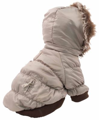 Image showing 1 th Pet Life Classic Metallic Fashion Insulated Dog Coat with Removable Hood