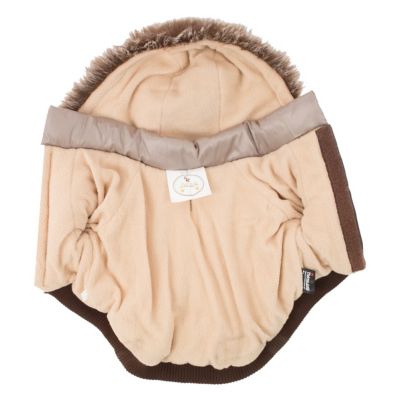 Image showing  Classic Metallic Fashion Insulated Dog Coat with Removable Hood