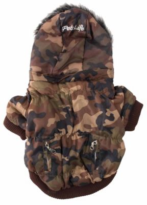 Image showing  Classic Metallic Fashion Insulated Dog Coat with Removable Hood