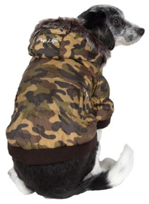 Image showing  Classic Metallic Fashion Insulated Dog Coat with Removable Hood