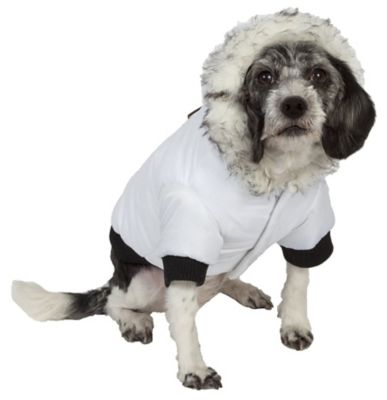 Pet Life Aspen Winter-White Insulated Fashion Pet Parka