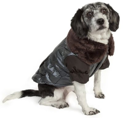 Image showing  Ultra Fur Track-Collared Metallic Ultra Fur Insulated Dog Jacket