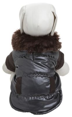 Image showing  Ultra Fur Track-Collared Metallic Ultra Fur Insulated Dog Jacket