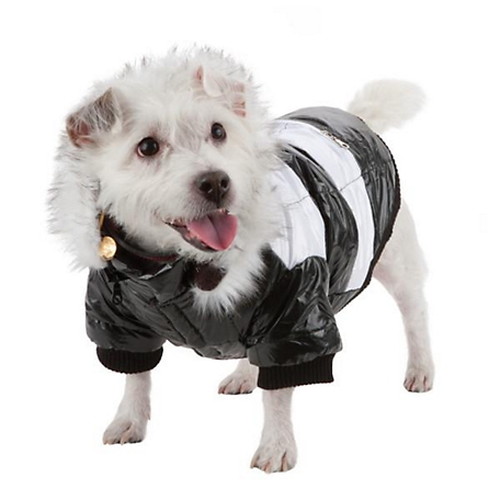 Pet Life Fashion Striped Insulated Ultra-Plush Winter Dog Coat