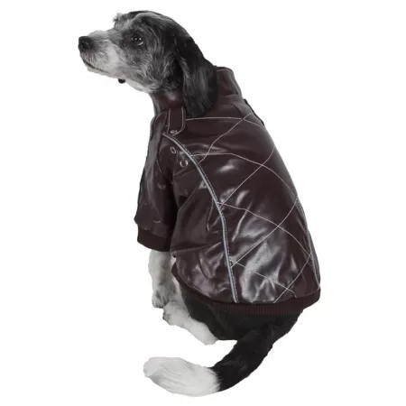 Pet Life Wuff-Rider Fashion Stitched Suede Dog Jacket Dog Coats & Jackets