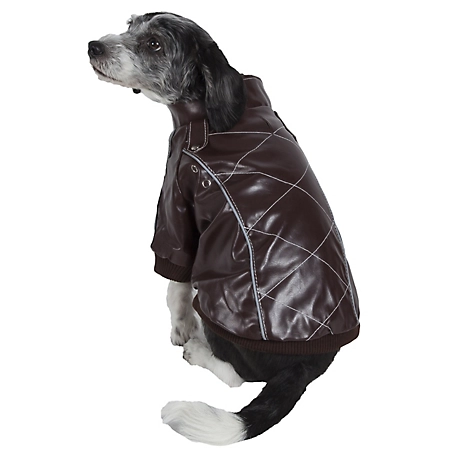 Pet Life Wuff-Rider Fashion Suede Stitched Dog Jacket