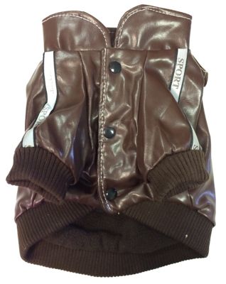 Image showing 1 th Pet Life Wuff-Rider Fashion Suede Stitched Dog Jacket