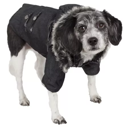 Ruff-Choppered Pet Life Denim Fashioned Wool Dog Coat Dog Coats & Jackets