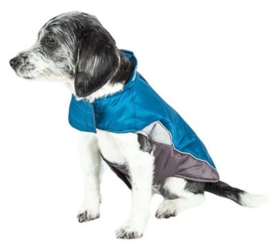 Image showing  Hurricane-Waded Plush 3M Reflective Dog Coat with Blackshark Technology