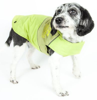 Touchdog Lightning-Shield Waterproof 2-in-1 Convertible Dog Jacket with Blackshark Technology