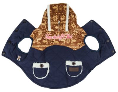 Image showing  Snowadayz Pom Pom Hooded Fashion Dog Jacket