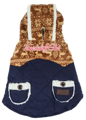 Image showing  Snowadayz Pom Pom Hooded Fashion Dog Jacket