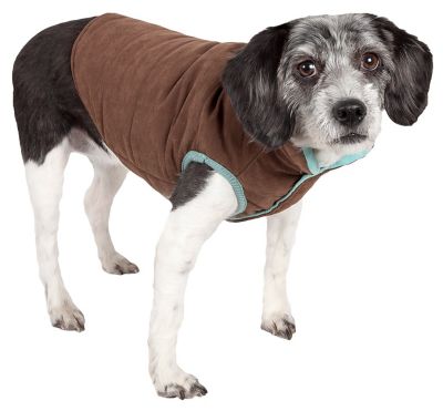 Touchdog Waggin Swag Ultra-Plush Insulated Reversible Dog Coat -  JKTD9BRSM