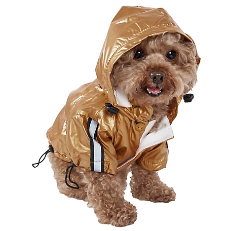Pet Life Reflecta-Sport Multi-Adjustable Reflective Weather-Proof Dog Raincoat with Hood