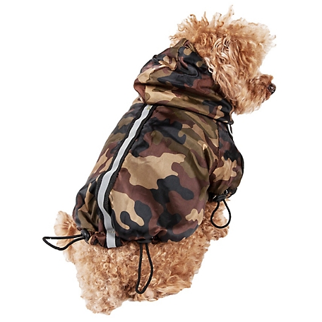 Pet Life Reflecta-Sport Multi-Adjustable Reflective Weather-Proof Dog Raincoat with Hood