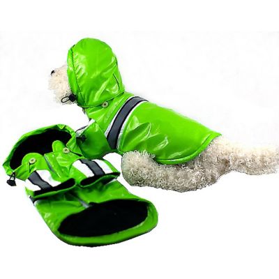 Image showing  Reflecta-Glow Reflective Waterproof Adjustable PVC Pet Raincoat