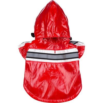 Pet Life Reflecta-Glow Reflective Waterproof Adjustable PVC Pet Raincoat