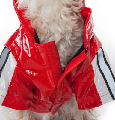 Image showing  Reflecta-Glow Reflective Waterproof Adjustable PVC Pet Raincoat