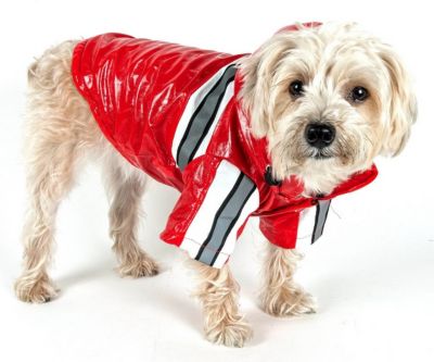 Image showing  Reflecta-Glow Reflective Waterproof Adjustable PVC Pet Raincoat