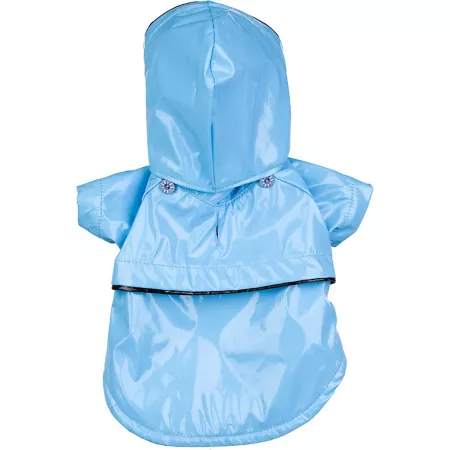 Pet Life Adjustable Waterproof Dog Coat with Hood Baby Blue Dog Coats & Jackets