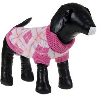 Image showing 3 th Pet Life Argyle Style Designer Ribbed Knitted Dog Sweater